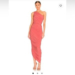 Norma Kamali Diana Gown in Papaya